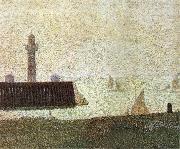 Georges Seurat End of the Seawall oil painting